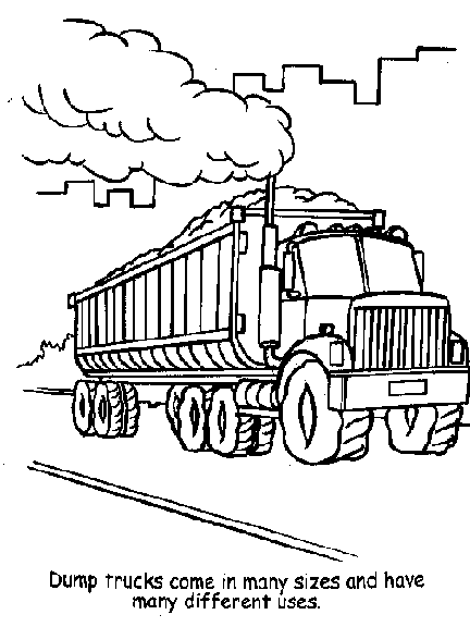 Truck coloring page