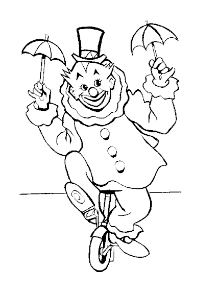 Clown coloring page