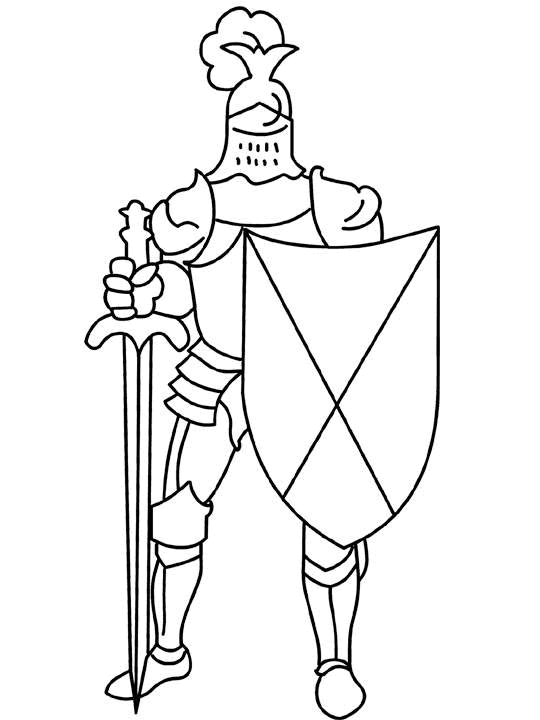 Knight coloring page