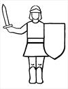 Simple knight coloring page