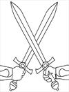 Swords coloring page