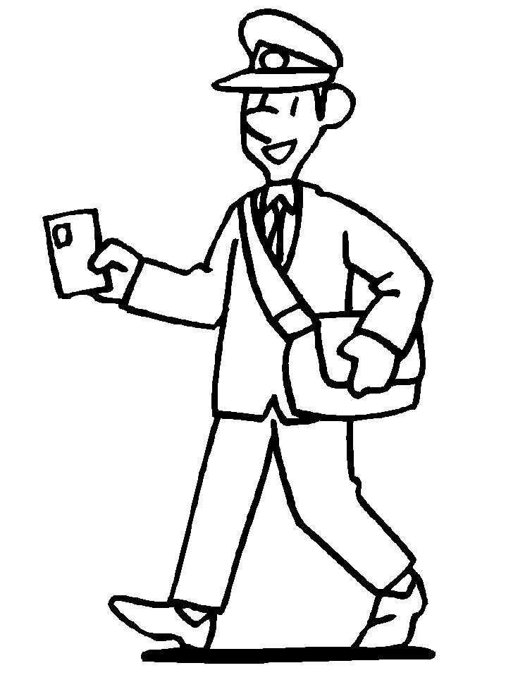 mail men coloring pages - photo #1