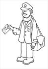Postman 3 coloring page
