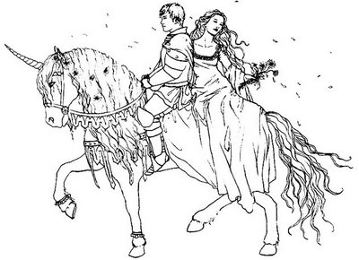 Horse Coloring Pages on Prince And Princess And Horse Coloring Page