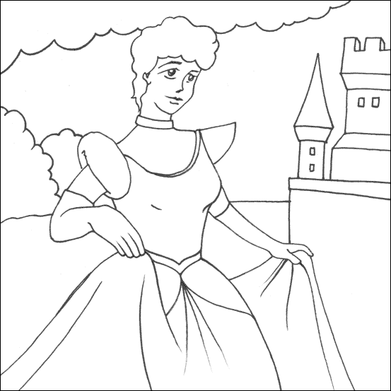 Princess 4 coloring page