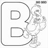 ABC letter B Big Bird Sesame Street coloring page