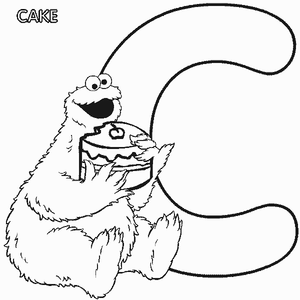 c is for cookie printable coloring pages - photo #2