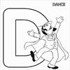 ABC letter D Dance Sesame Street Count coloring page