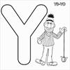 ABC letter Y Yo-Yo Sesame Street Bert coloring page