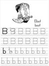 Alphabet ABC letter B Boot coloring page