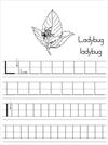 Alphabet ABC letter L Ladybug coloring page
