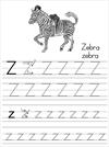 Alphabet ABC letter Z Zebra coloring page