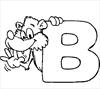 Alphabet B coloring page