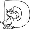 Alphabet D coloring page