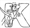 Alphabet K coloring page