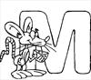 Alphabet M coloring page