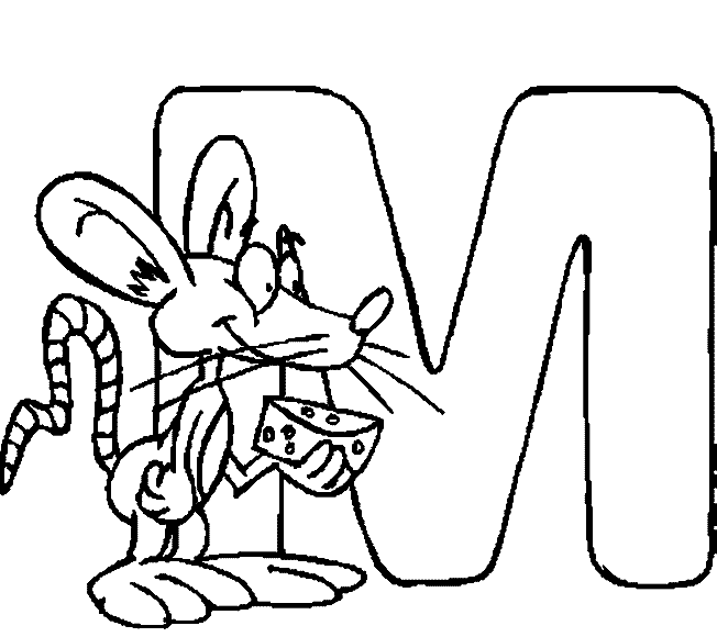 m letter coloring pages - photo #11