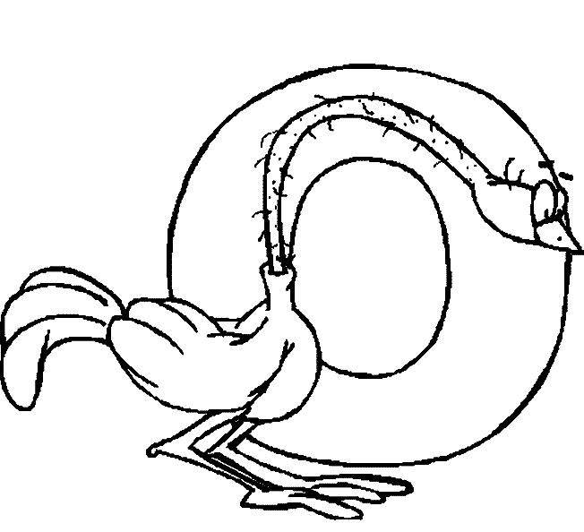 Alphabet O coloring page