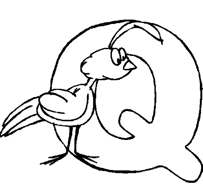 Alphabet Q coloring page