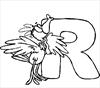 Alphabet R coloring page