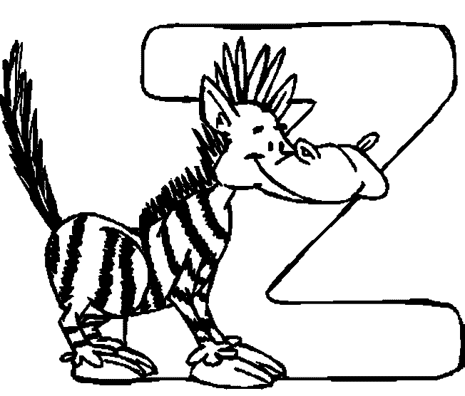 Alphabet Z coloring page