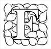 Letter F Fig coloring page