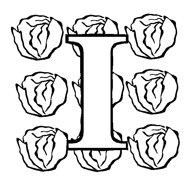 Letter I Iceberg Lettuce coloring page