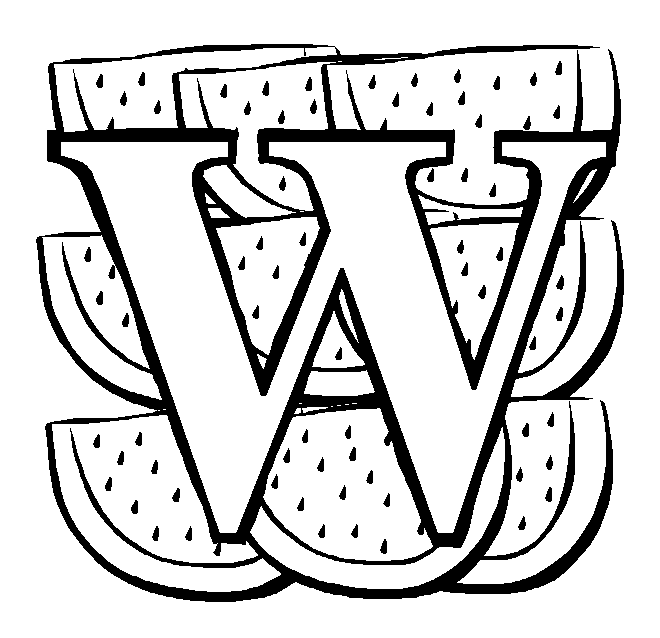 letter w Colouring Pages