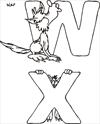 Letter W X coloring page