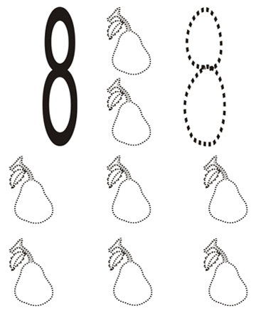 Number 8 coloring page