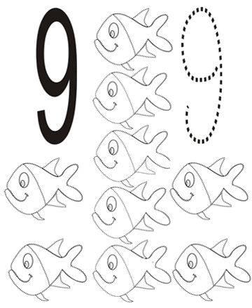 Number 9 coloring page