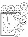 Numbers 9 coloring page