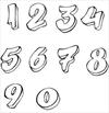 Numbers coloring page