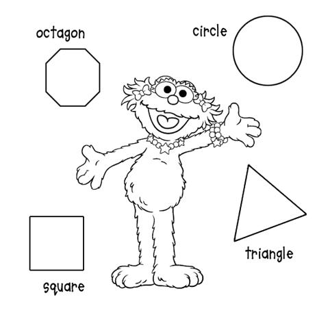 Coloring Sheets on Shapes Coloring Page