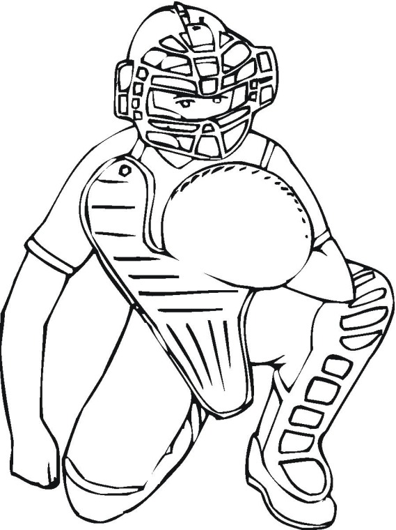 Baseball 3 coloring page