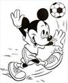 Mickey Mouse football coloring page