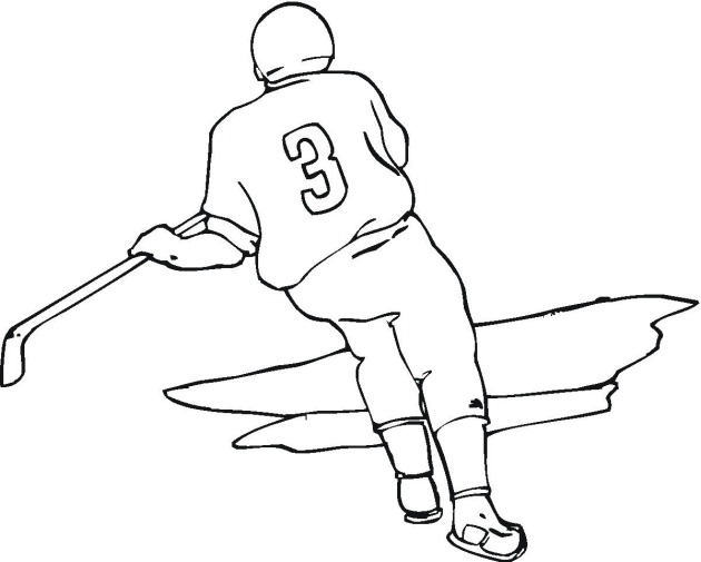 Hockey coloring page