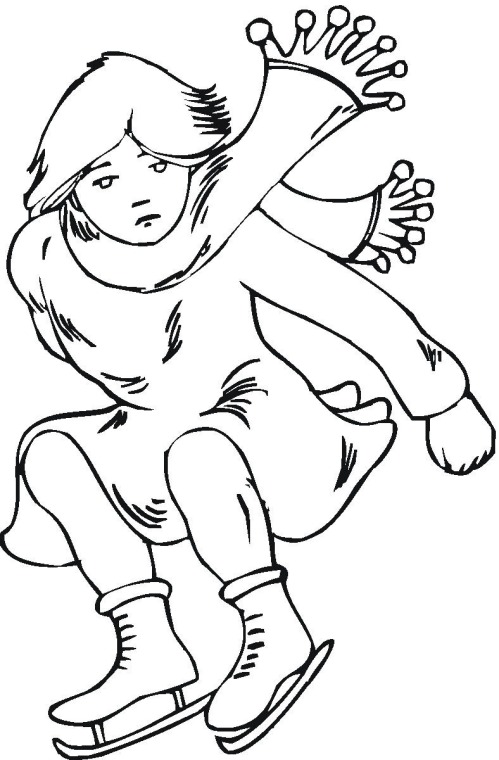 Ice Skating 3 coloring page