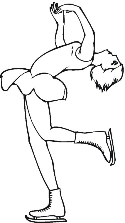 Ice Skating dance coloring page