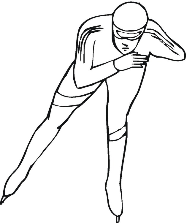 Ice Skating race coloring page