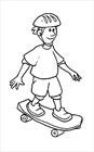 Skateboarding boy 6 coloring page