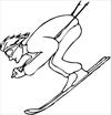 Skiing 4 coloring page