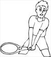 Tennis 2 coloring page