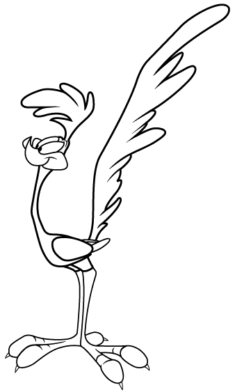 Bird cuckoo coloring page