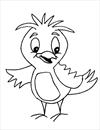 Little bird coloring page