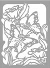 Butterfly and flowers coloring page