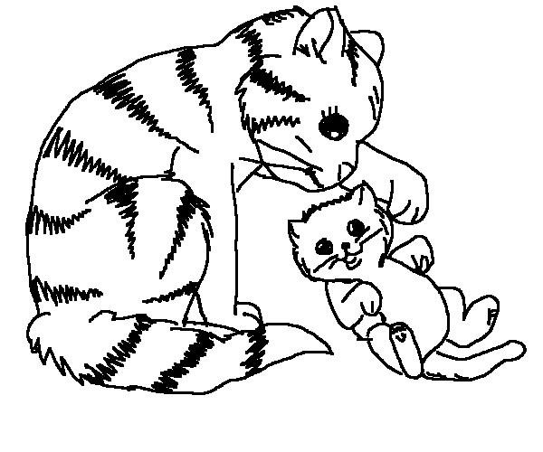 Cats coloring page