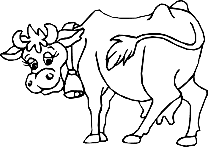 Cow 2 coloring page