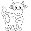 Cow 3 coloring page