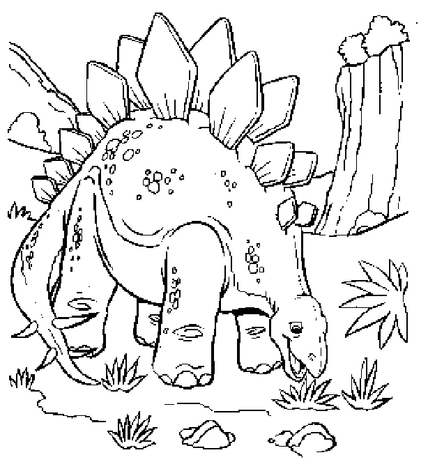 Dinosaur eat 2 coloring page